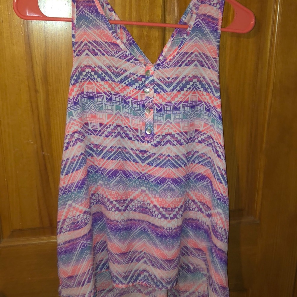 Neon patterned tank top
